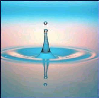 L'acqua, fuori dai contenitori libera da forze di adesione di natura elettrostatica, assume forma propria Fonte: dalla rete